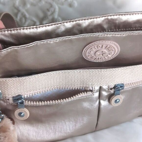Kipling- New Angie Metallic Glow Crossbody Travel Bag NWOT - Picture 13 of 16